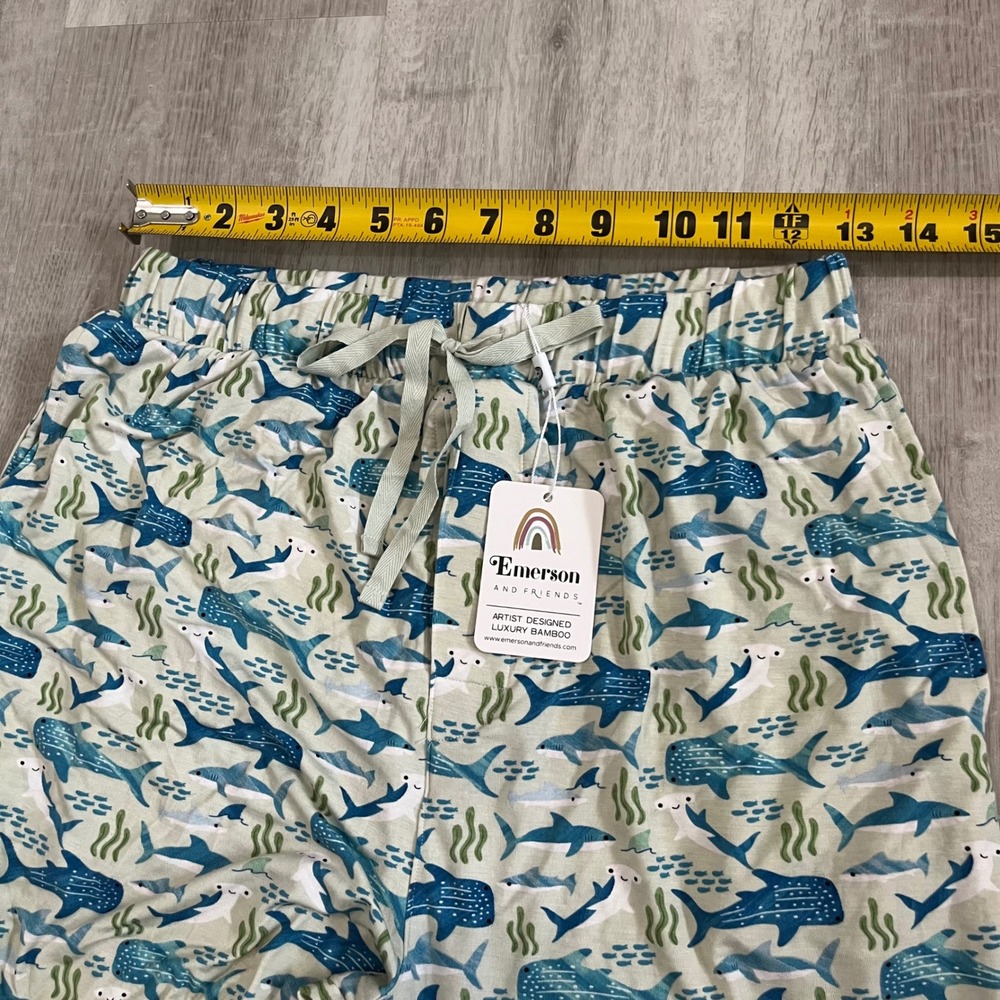 Emerson and Friends Shark Friends Bamboo Pajama Relaxed Pants Lounge Small NWT - Picture 10 of 12